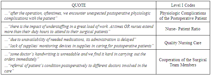 Experiences of Operating Room Nurses in Promoting Quality Perioperative  Patient Care